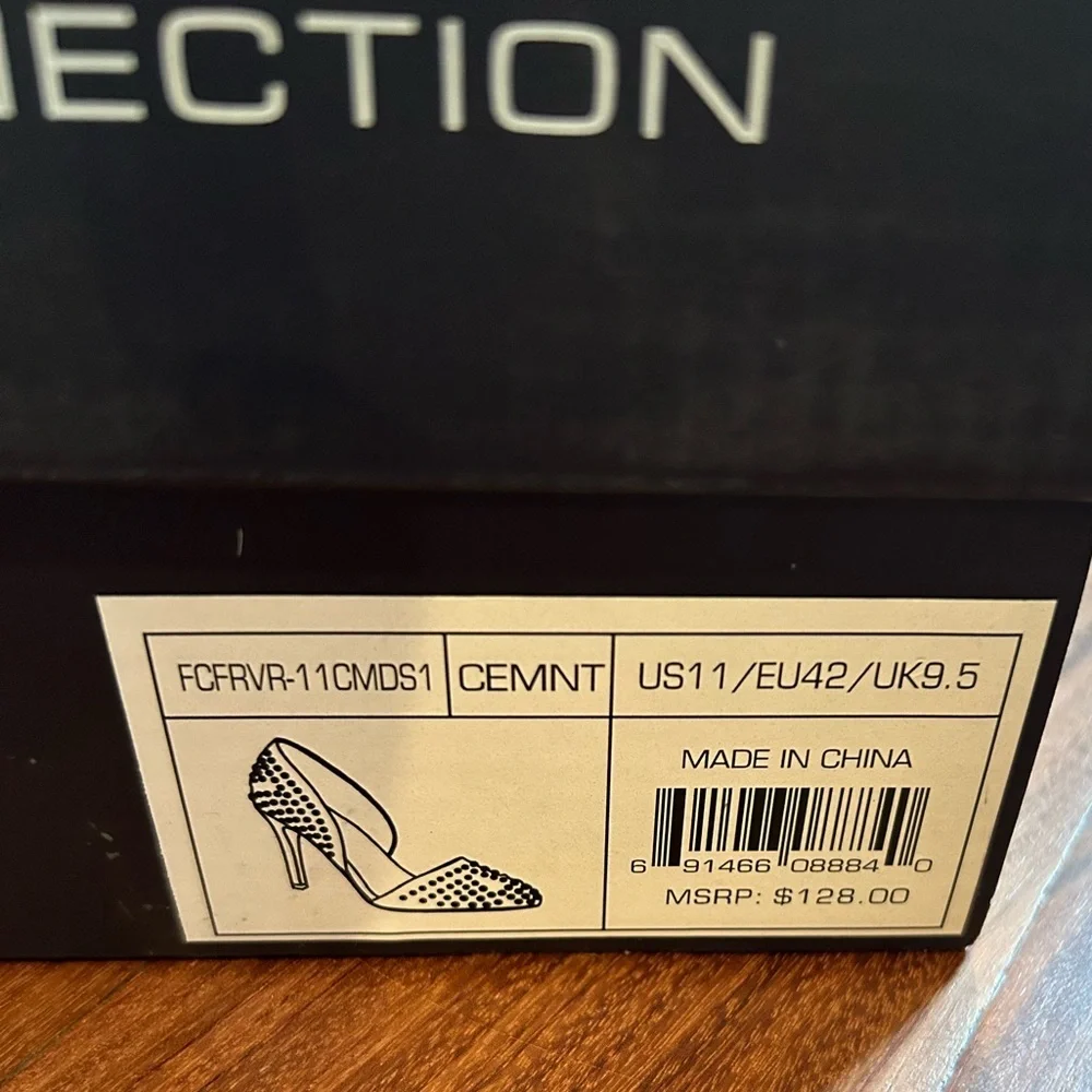 French Connection Women's Forever Studded Two-Piece Pumps Heels nude/beige NIB